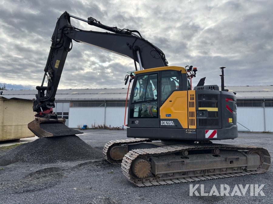 Grävmaskin Volvo ECR235EL med Topcon GPS