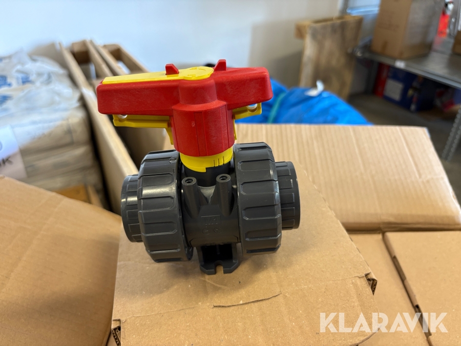 Kulventil Praher Plastic M1 2W DN32 PVC Grå