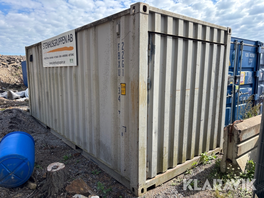 Container 20 fot med öppningsbar sida