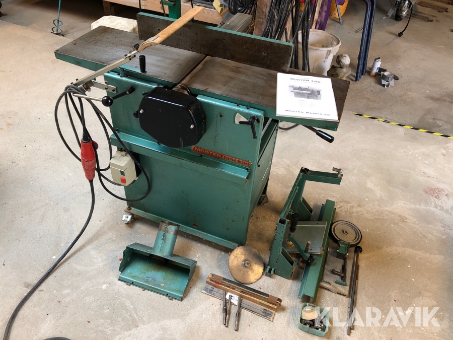 Rikt- och planhyvel Morten maskin AB RPH 330 med tillsats för långhålsborrning