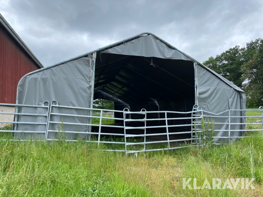 Vindskydd för djur med öppningsbara fronter