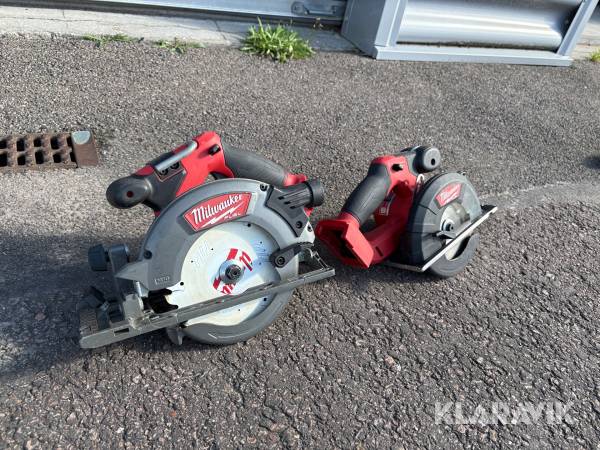 Cirkelsåg 2 st Milwaukee M18 CCS55 & FMCS för metall och trä
