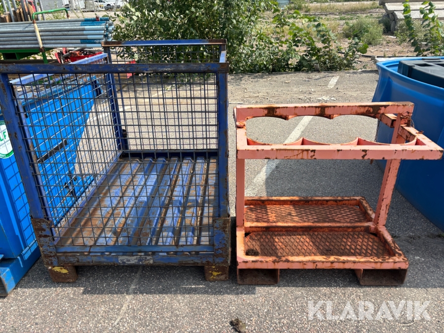 Gallerbur samt gastubshållare