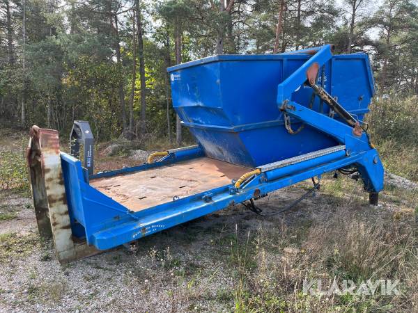 Liftdumperaggregat på växlarram med container