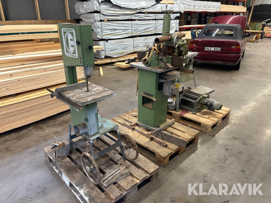 Snickerimaskiner Elektra planhyvel/fräs/bandsåg