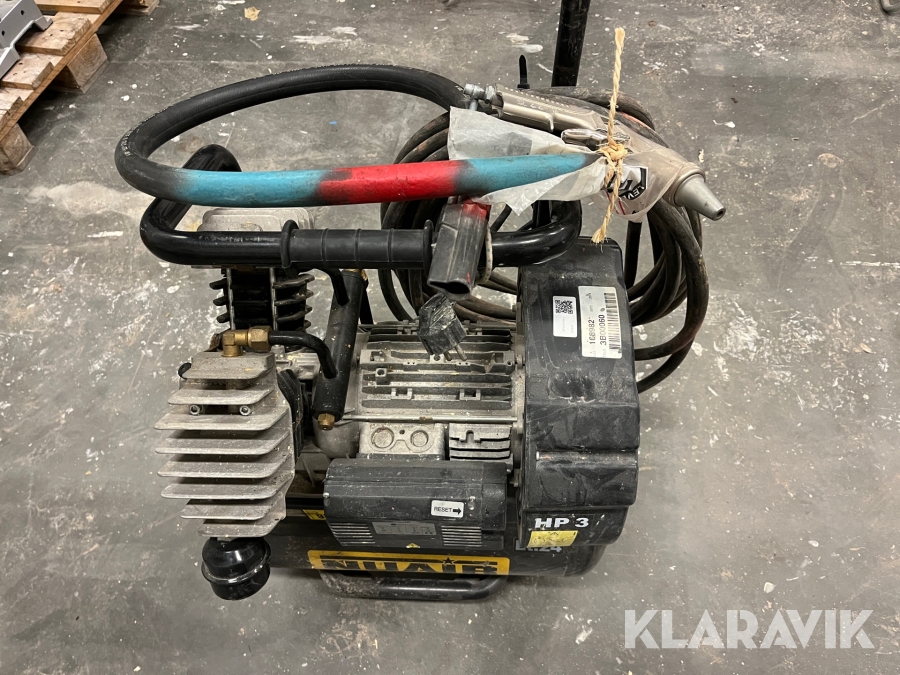 Kompressor NUAIR Lt.24 med blästerpistol och slang