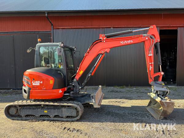 Grävmaskin Kubota U48-4 med redskap