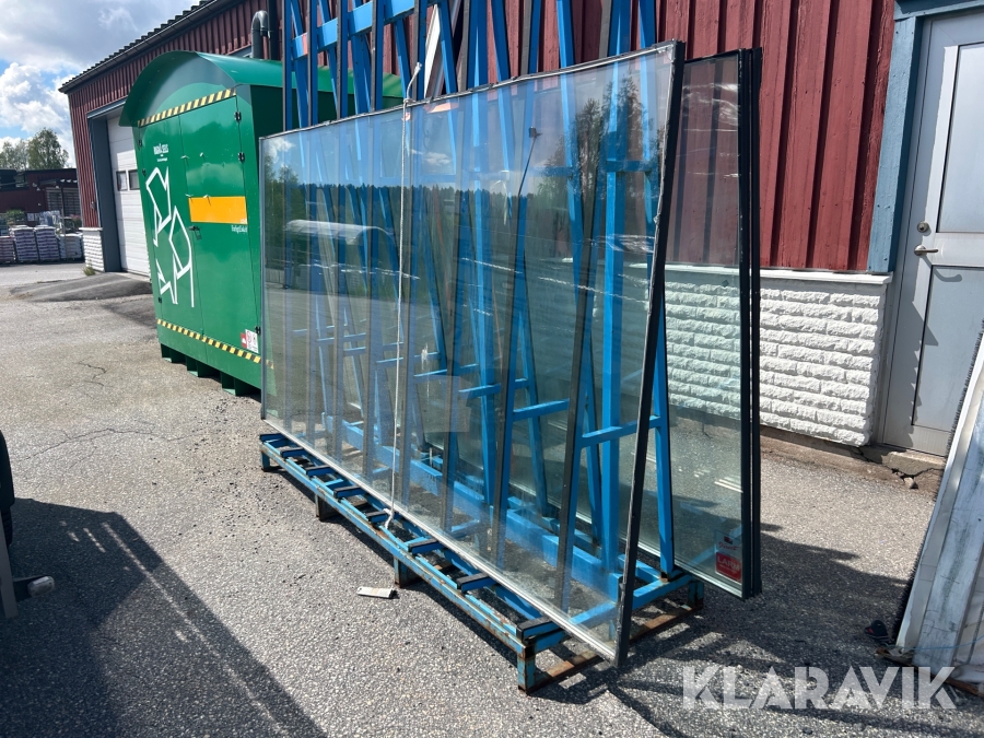 Glaspartier 2,95x1,60 m 3st