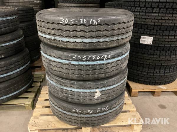 Lastbilsdäck EuroBand 305/70R19.5 regummerad 4st