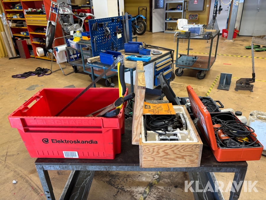 Parti med diverse verktyg