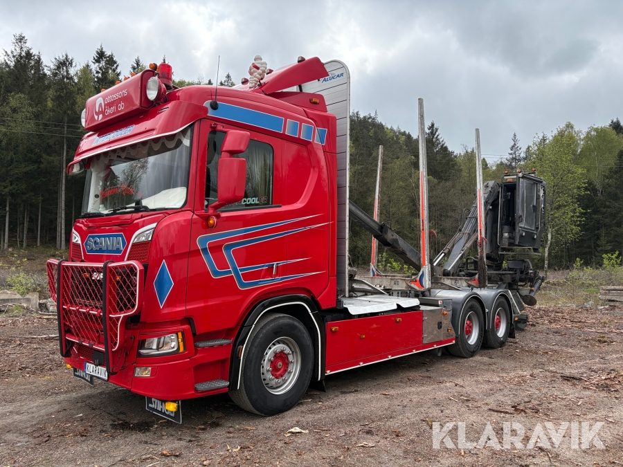 Timmerbil Scania R580 , Loglift F125Z 80