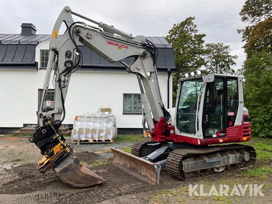 Grävmaskin Takeuchi TB290-2 med tiltrotator och redskap