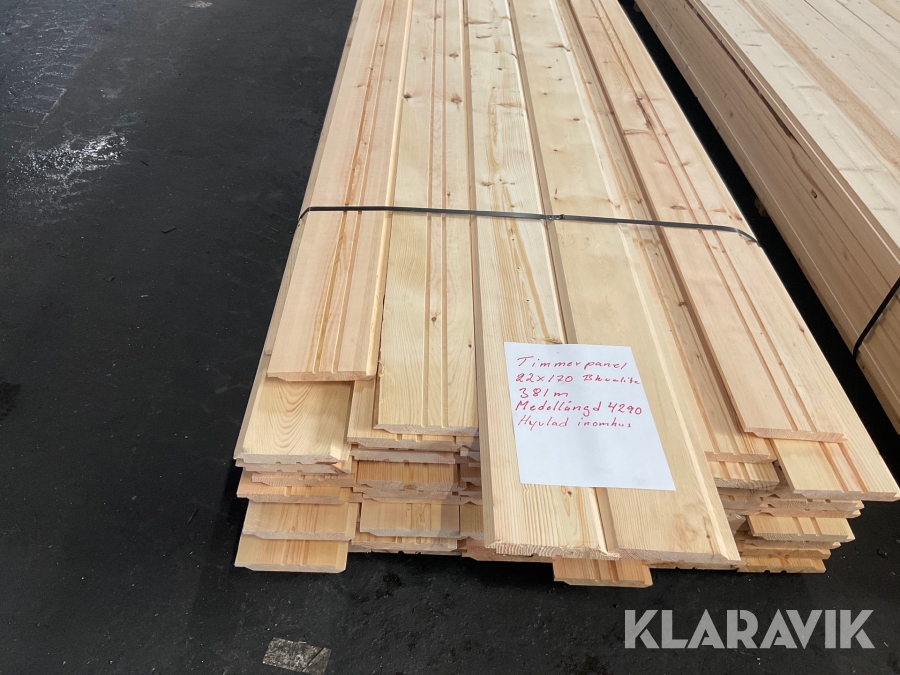 Timmerpanel 22x170 hyvlad innerpanel