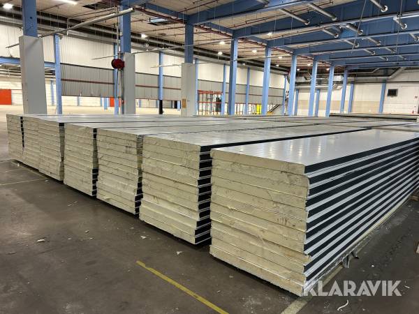 Sandwichpaneler för kyl/frysrum BALEX METAL PIR STANDARD 100 mm (PU-PIR-W-ST) ca 580 m2