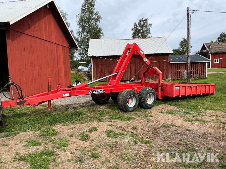 Lastväxlarvagn Bigab 7-10 med schaktflak