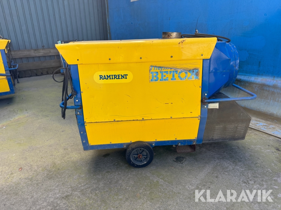 Luftvärmare värmeväxlad olja 70 kw Thermobeto 700