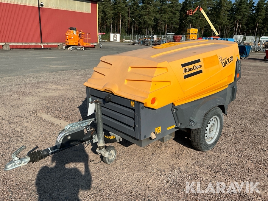 Kompressor på släp Atlas Copco QAX 30