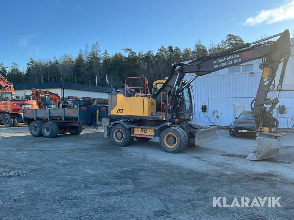 Grävmaskin Volvo EW160E gps/tilt/kärra/redskap