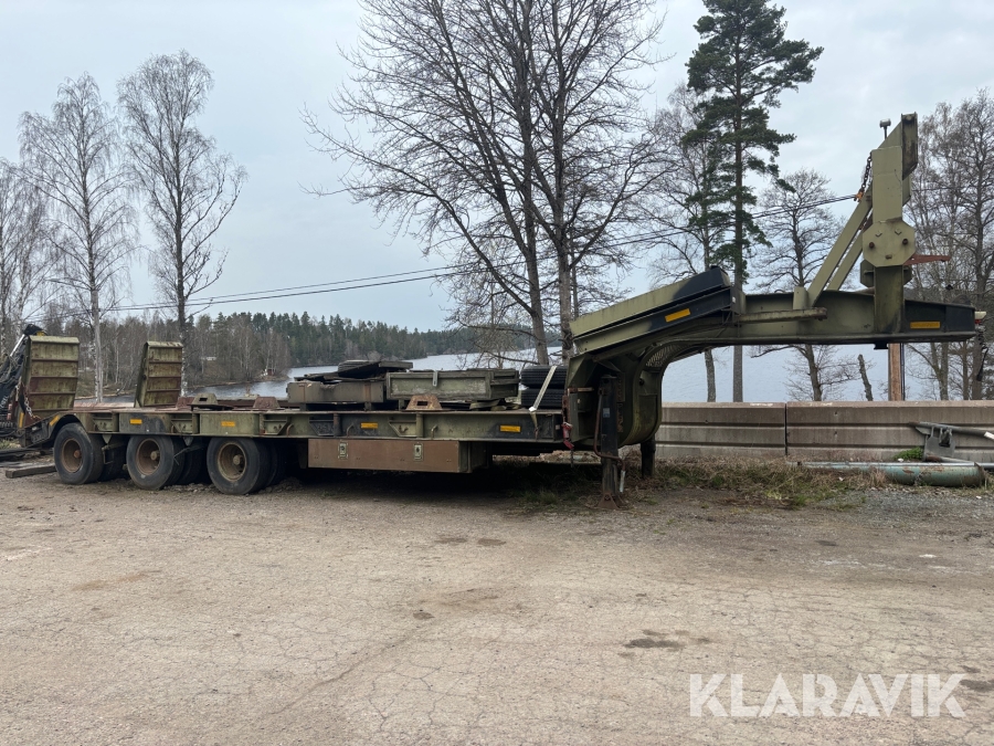 Maskintrailer DAMM 24 ton 3 axlig lågbyggd