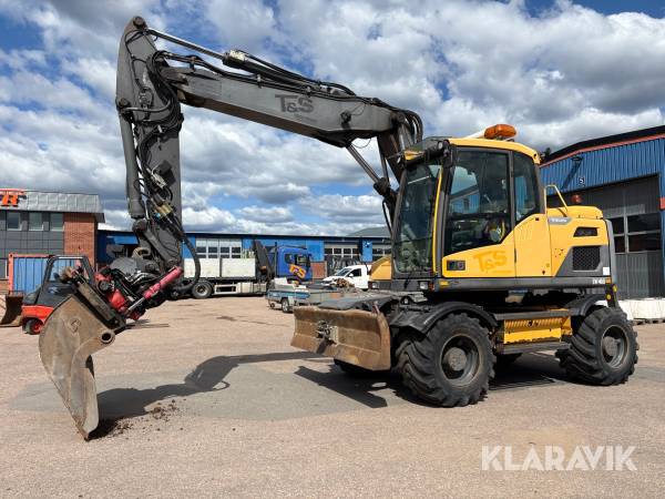 Hjulgrävare Volvo EW140D med 6 redskap