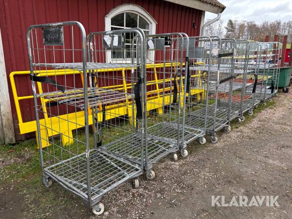 Transportvagnar Tamro / Menigo Compactainer 9st med hjul.