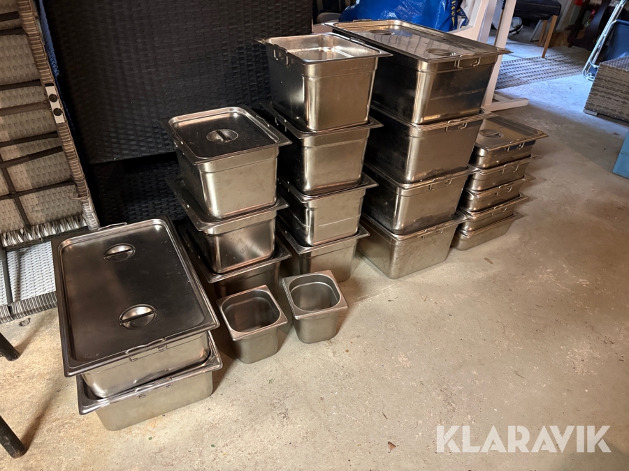 Rostfria hel och halvkantiner Patina 20st