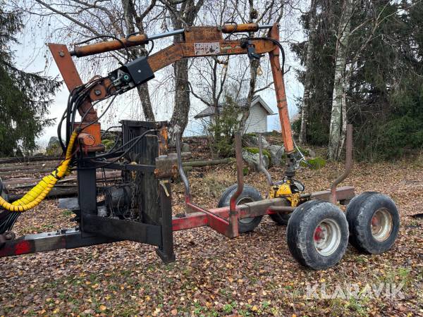 Huggarvagn med radiostyrd vinsch