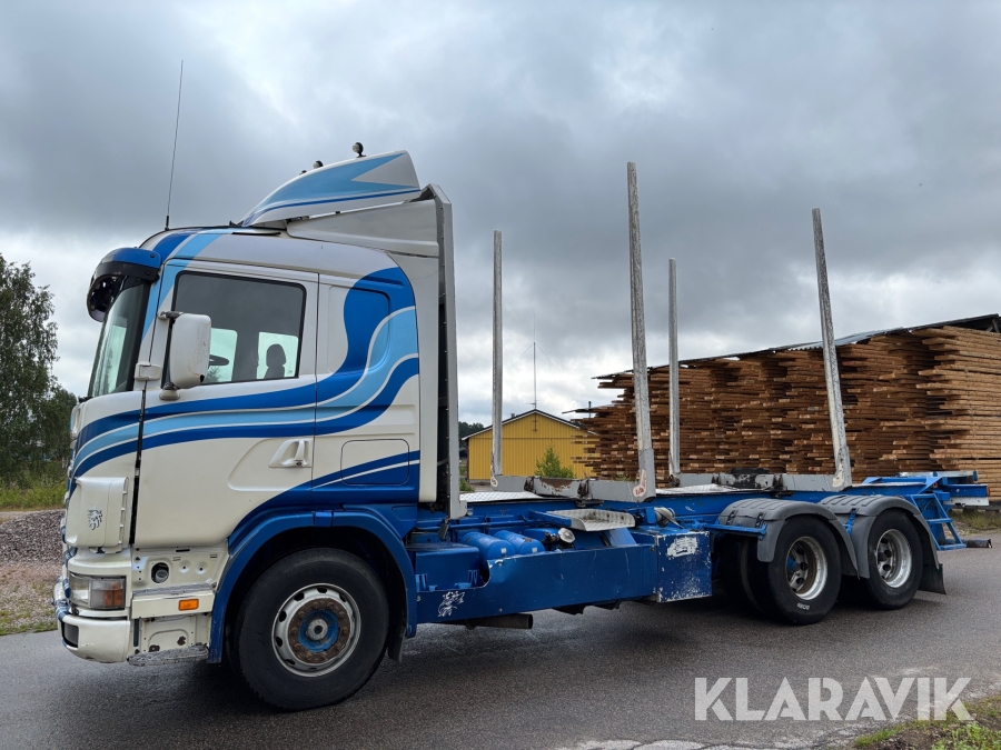 Timmerbil Scania R164 6X4
