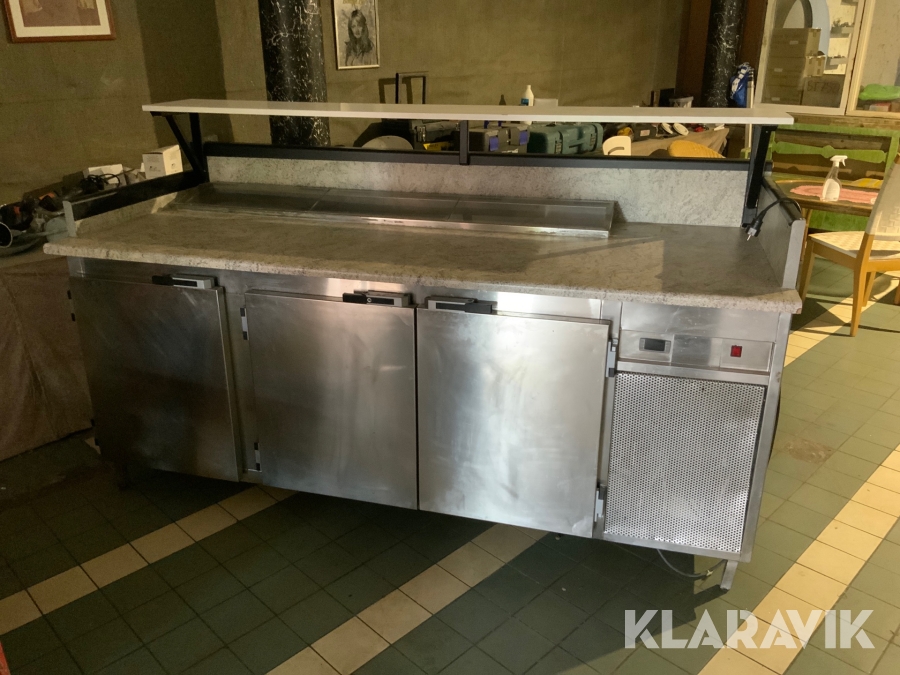 Pizzabänk med kylskåp