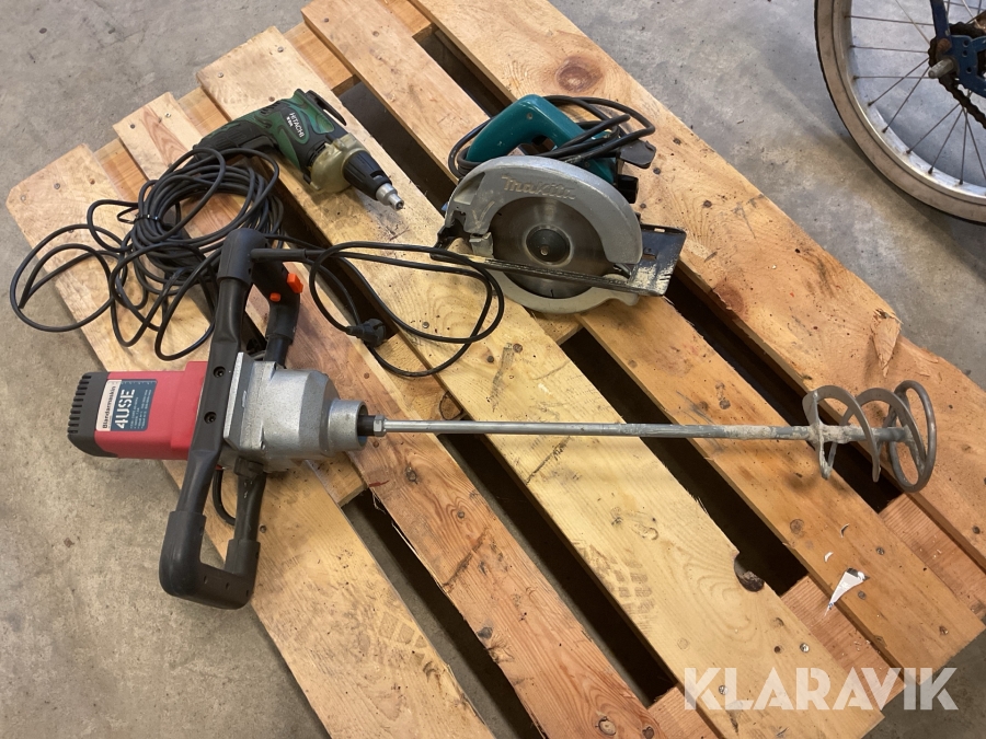 Cirkelsåg, gips-skruvdragare och blandarmaskin Makita/hitachi/4USE