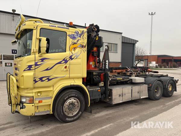 Kranbil Scania R420LB6X24HHA med snabblås & lastväxlarram