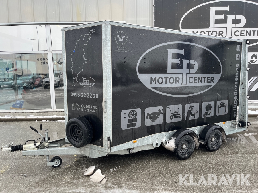 Skåpsläp Ifor williams BV126 3500kg med dörrar & lucka