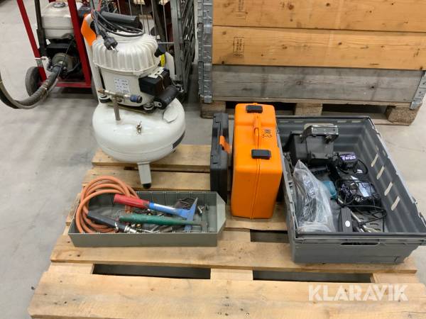 Pall med diverse Verkstadsutrustning