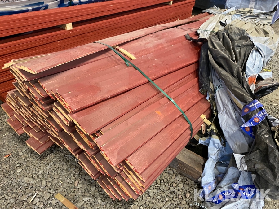 Falspanel 22x145 grundmålad faluröd