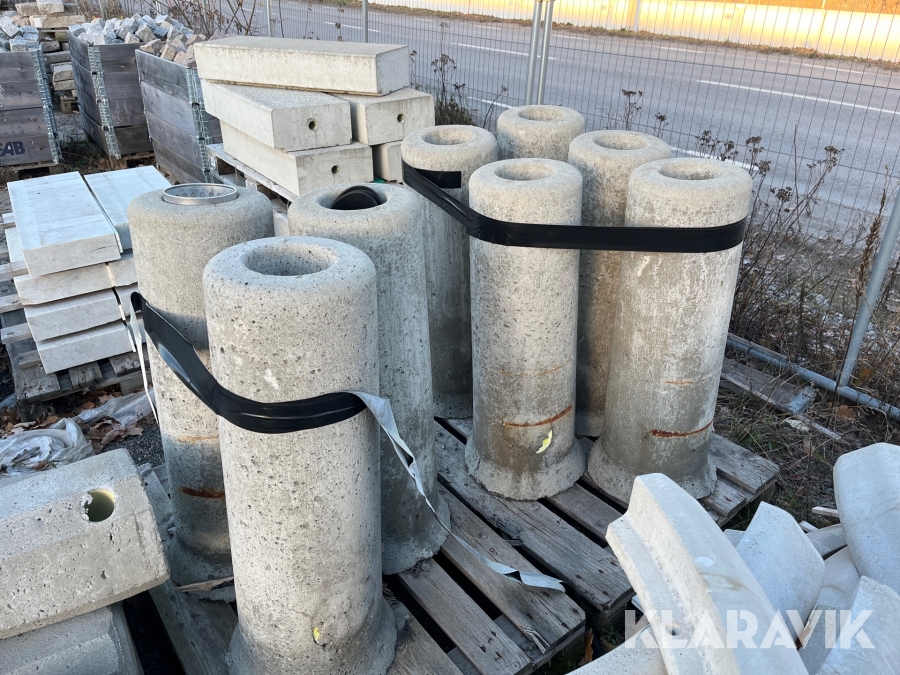 Fundament till lyktstolpar (nya) 8 stycken.