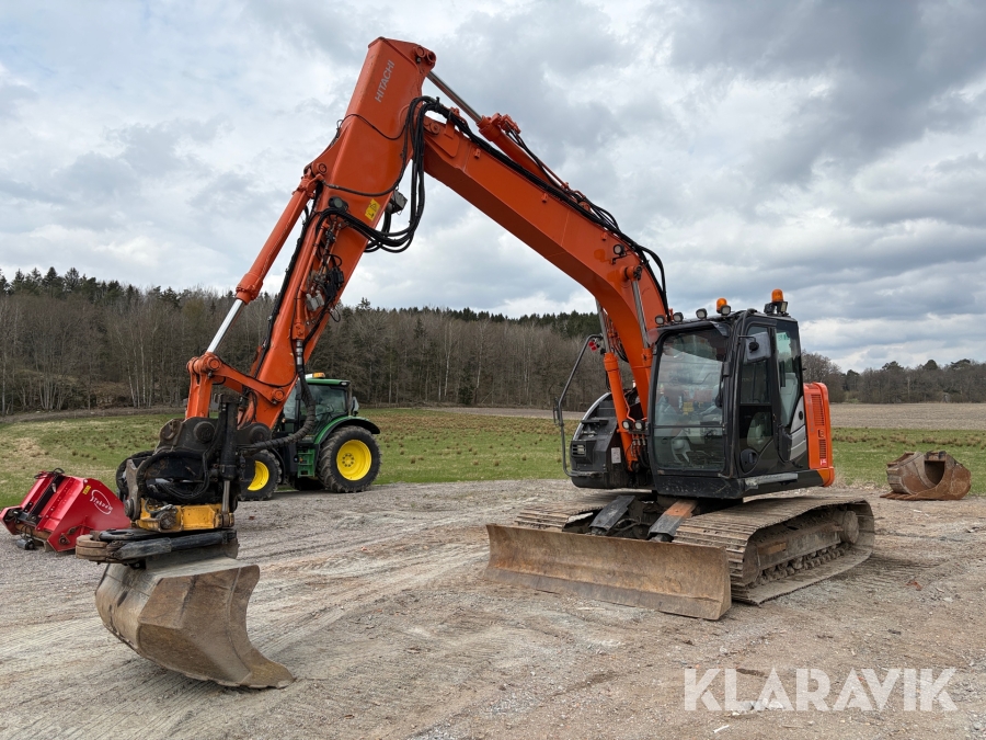 Grävmaskin Hitachi ZX135US-5B Tiltrotator S60, Leica 3D grävsystem & 3st skopor