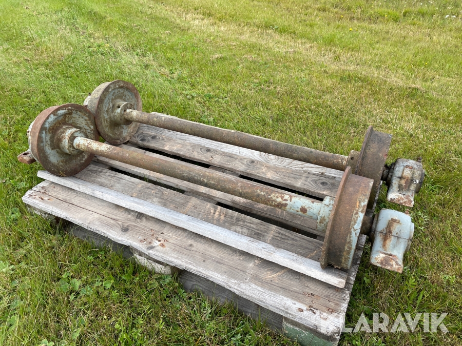 Järnvägshjul med axel lagerhus