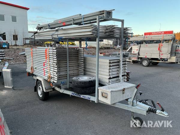 Personbilssläp/ställningstrailer Nordic Pro Line 1300