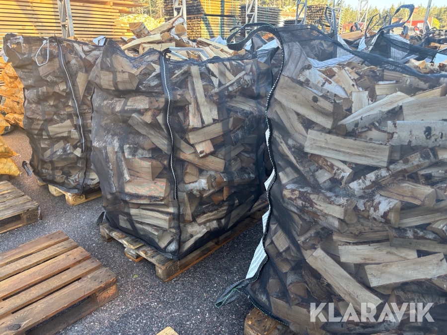 Björkved 15 kubik, 10st säckar