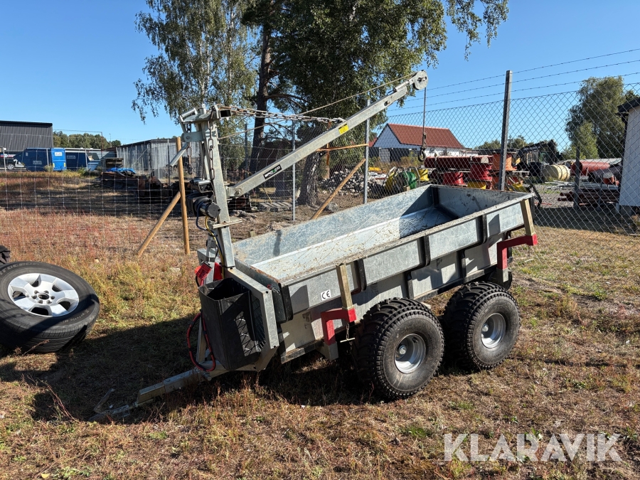 Timmervagn med insatsflak