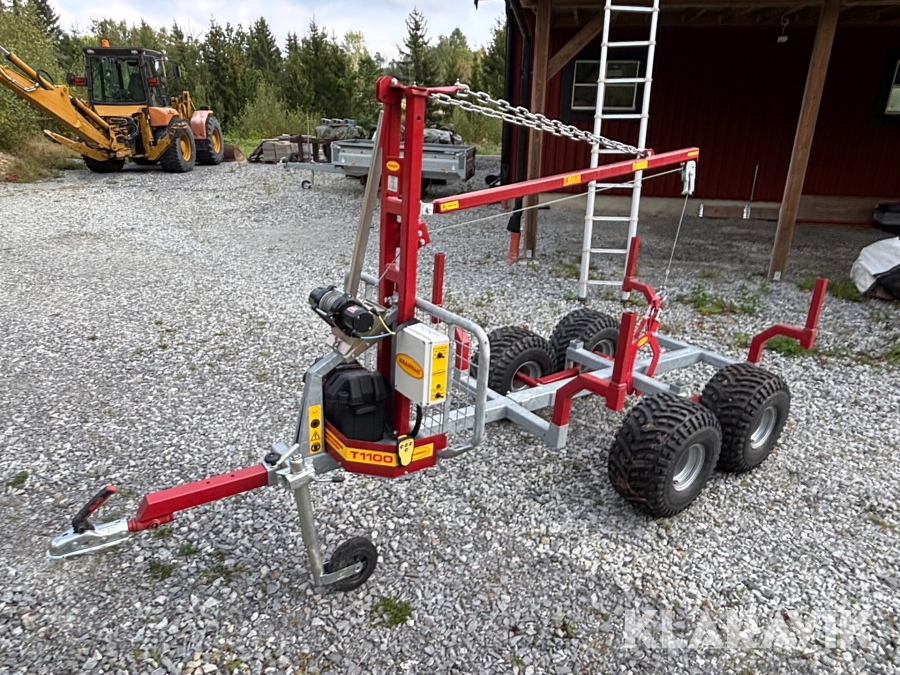Skogskärra ATV Kranman T1100 med Vk1100 kran & fjärrstyrd vinsch