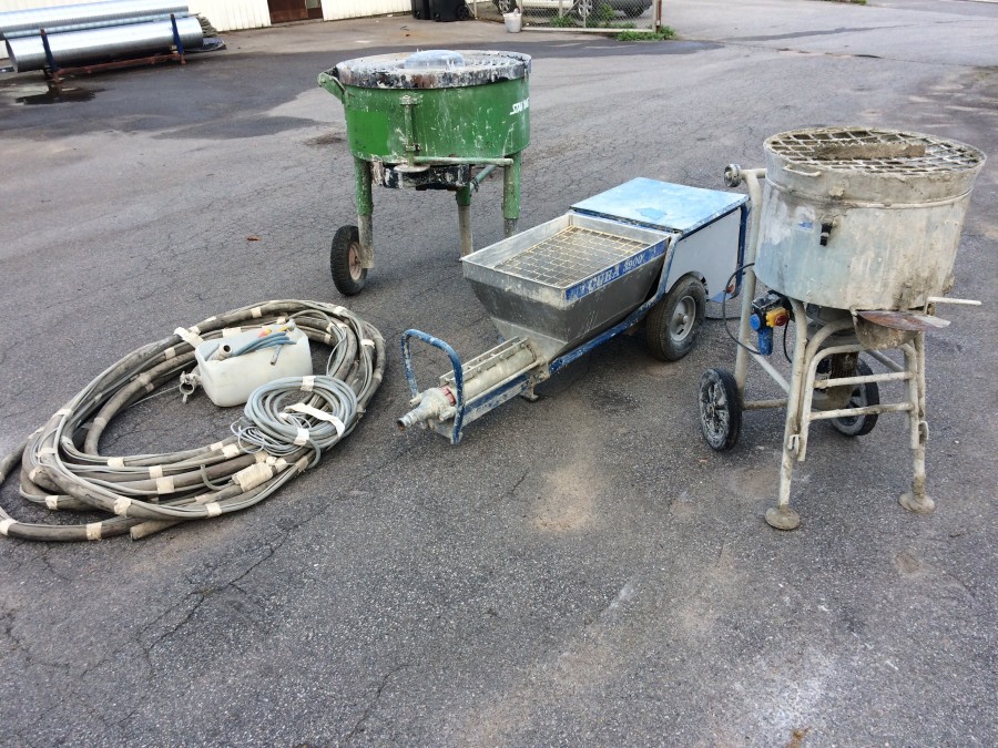 Kraftig Putspump Cura m Blandare & Tillbehör