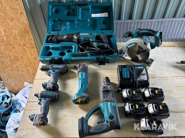 Verktygspaket Makita med batterier och laddare