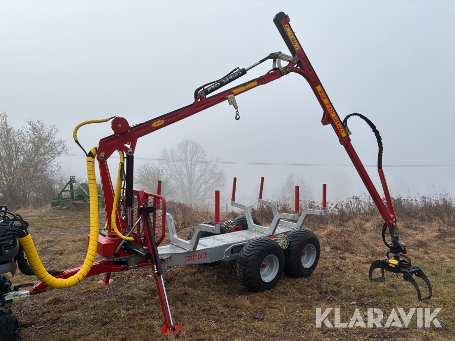 Skogsvagn Kranman T2000EX med kran