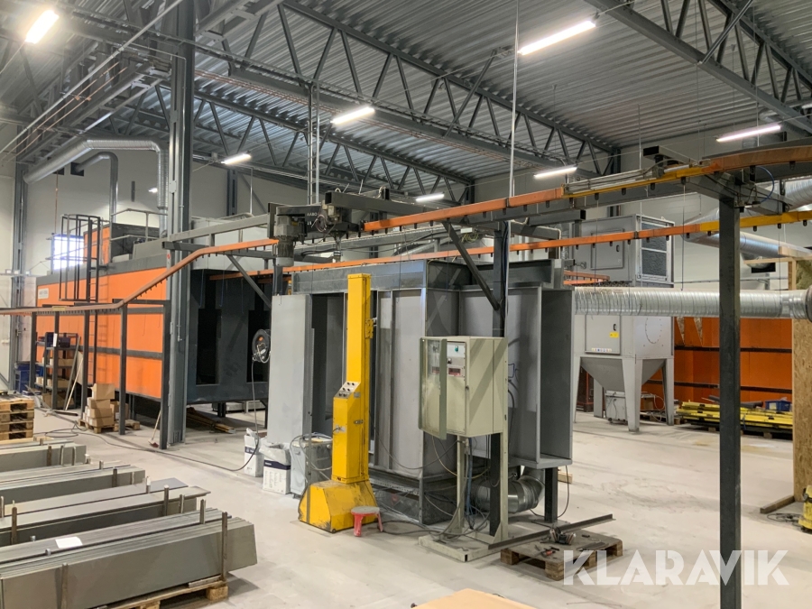 Automatline till pulverlackering