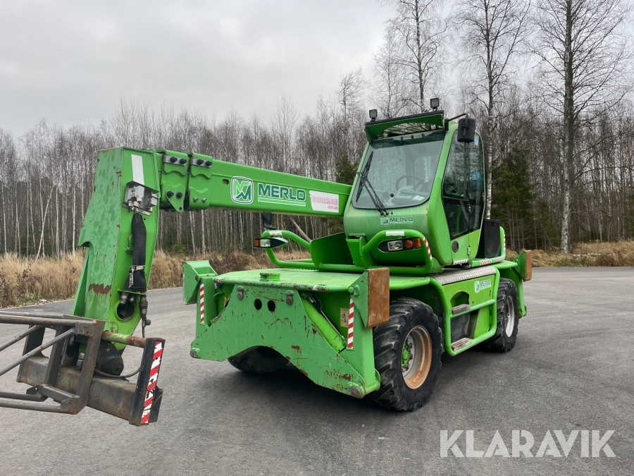Teleskoplastare Merlo Roto 3816 med flera redskap