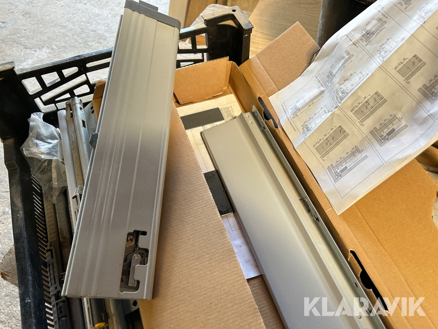 Delar till utdragbara lådor Blum Tandembox plus