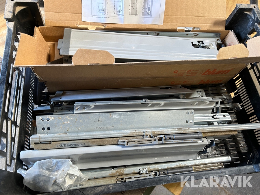 Delar till utdragbara lådor Blum Tandembox plus