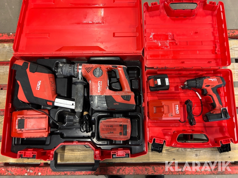 Borrhammare 1 st,  Borrskruvdragare 1 st Hilti TE 4A22 DRS / SF 2A