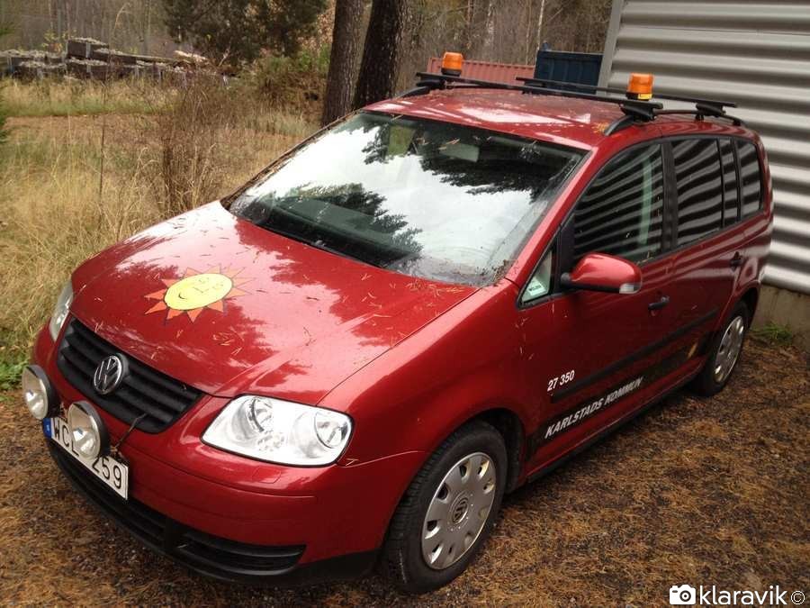 VW Touran med verkstadsinredning